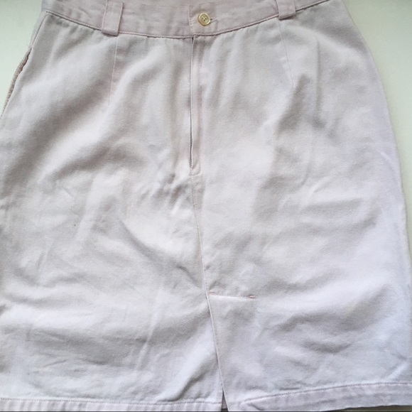 Calvin Klein mini skirt pale pink denim cotton - Picture 2 of 5